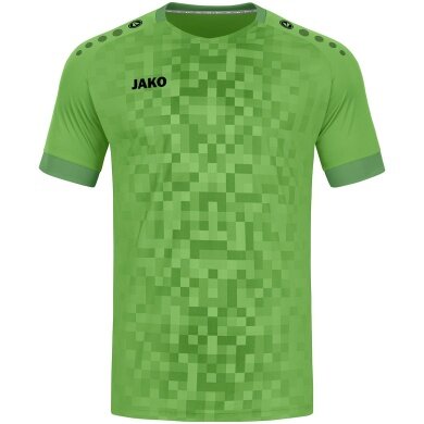 JAKO Sport-Tshirt Trikot Pixel (atmungsaktiv, schnelltrocknend) grün Kinder