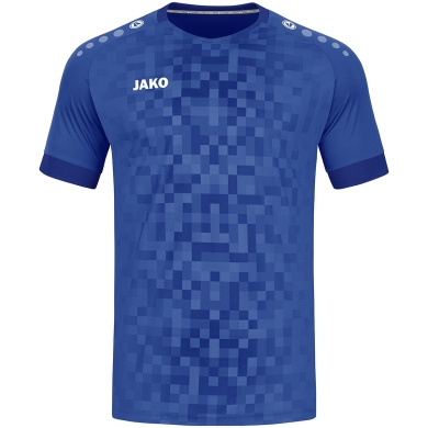 JAKO Sport-Tshirt Trikot Pixel (atmungsaktiv, schnelltrocknend) royalblau Kinder