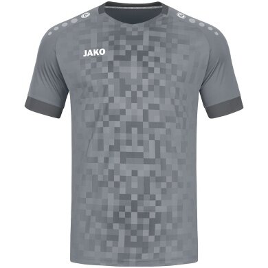 JAKO Sport-Tshirt Trikot Pixel (atmungsaktiv, schnelltrocknend) dunkelgrau Kinder