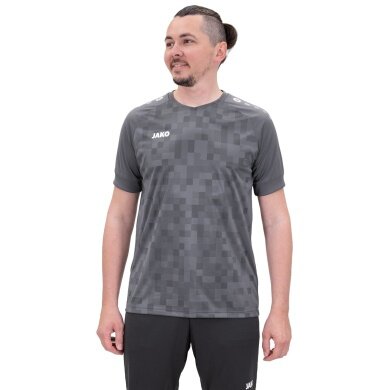 JAKO Sport-Tshirt Trikot Pixel (atmungsaktiv, schnelltrocknend) dunkelgrau Herren