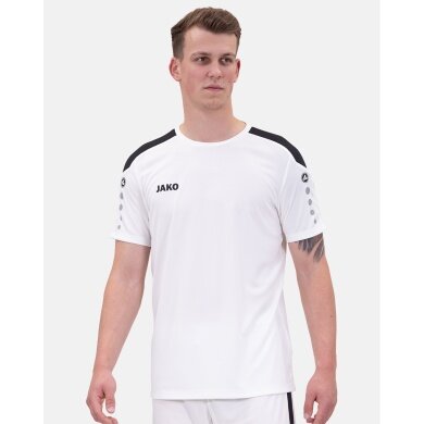 JAKO Sport-Tshirt Trikot Power (Polyester-Interlock, strapazierfähig) weiss Herren