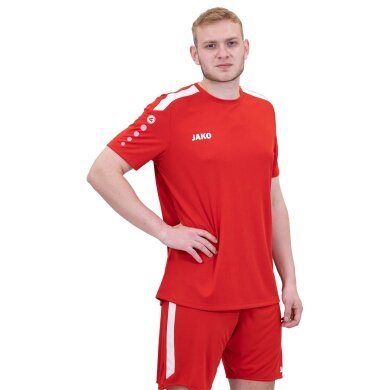 JAKO Sport-Tshirt Trikot Power (Polyester-Interlock, strapazierfähig) rot Herren