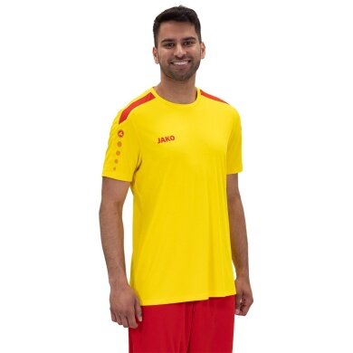 JAKO Sport-Tshirt Trikot Power (Polyester-Interlock, strapazierfähig) gelb/rot Herren