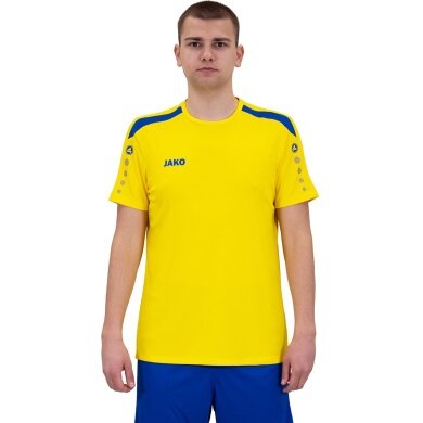 JAKO Sport-Tshirt Trikot Power (Polyester-Interlock, strapazierfähig) gelb/royalblau Herren