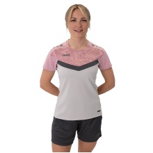 JAKO Sport-Shirt Iconic (Polyester-Micro-Mesh) hellgrau/pink/anthrazitgrau Damen