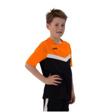 JAKO Sport-Tshirt Iconic (Polyester-Micro-Mesh) schwarz/neonorange Kinder