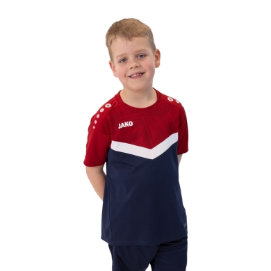 JAKO Sport-Tshirt Iconic (Polyester-Micro-Mesh) marineblau/rot Kinder