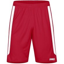 JAKO Sporthose Power (Polyester-Interlock, elastisch, schnelltrocknend) kurz rot/weiss Kinder