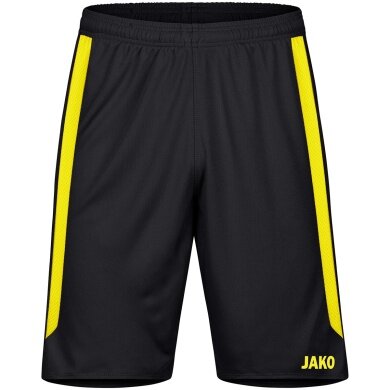 JAKO Sporthose Power (Polyester-Interlock, elastisch, schnelltrocknend) kurz schwarz/gelb Kinder