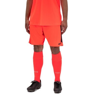 JAKO Sporthose Power (Polyester-Interlock, elastisch, schnelltrocknend) kurz orange/marineblau Herren