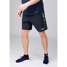 JAKO Sporthose Short Allround (Stretch-Micro-Twill) kurz marineblau/gelb Herren