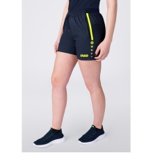 JAKO Sporthose Short Allround (Stretch-Micro-Twill) kurz marineblau/gelb Damen