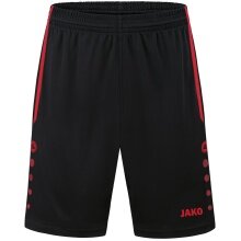 JAKO Sporthose Short Allround (Polyester-Interlock, Ohne Innenslip) kurz schwarz/rot Herren