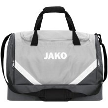 JAKO Sporttasche Iconic mit Bodenfach (Größe L - 85 Liter) hellgrau/anthrazitgrau - 65x30x44cm