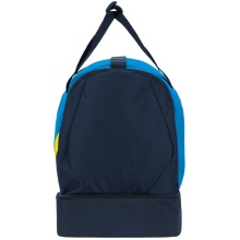 JAKO Sporttasche Iconic mit Bodenfach (Größe S - 30 Liter) blau/marineblau/neongelb - 45x24x37cm