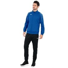 JAKO Trainingsanzug Polyester Classico (Jacke und Hose, 100% Polyester) royalblau/schwarz Herren