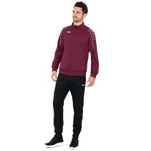 JAKO Trainingsanzug Polyester Classico (Jacke und Hose, 100% Polyester) bordeaux/schwarz Herren