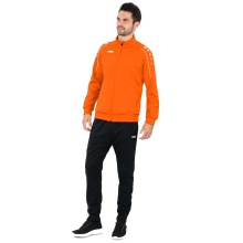 JAKO Trainingsanzug Polyester Classico (Jacke und Hose, 100% Polyester) orange/schwarz Herren