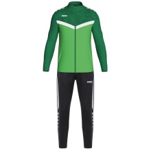 JAKO Trainingsanzug Polyester Iconic (Jacke und Hose, sportiver Schnitt) grün/dunkelgrün Herren