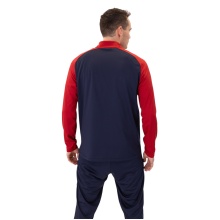 JAKO Trainingsanzug Polyester Iconic (Jacke und Hose, sportiver Schnitt) marineblau/rot Herren