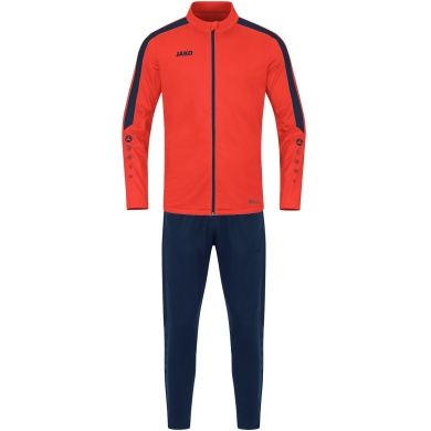 JAKO Trainingsanzug Polyester Power (Jacke und Hose) orange/marineblau Herren