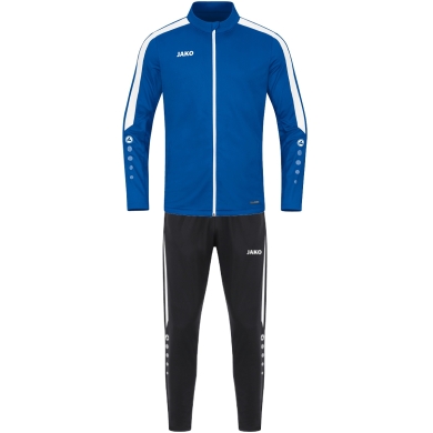 JAKO Trainingsanzug Polyester Power (Jacke und Hose) royalblau/schwarz Herren