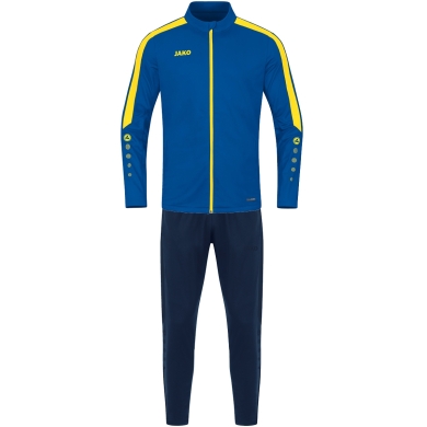 JAKO Trainingsanzug Polyester Power (Jacke und Hose) royalblau/gelb/marineblau Herren