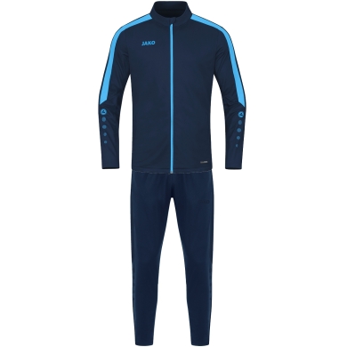 JAKO Trainingsanzug Polyester Power (Jacke und Hose) marineblau/skyblau Herren