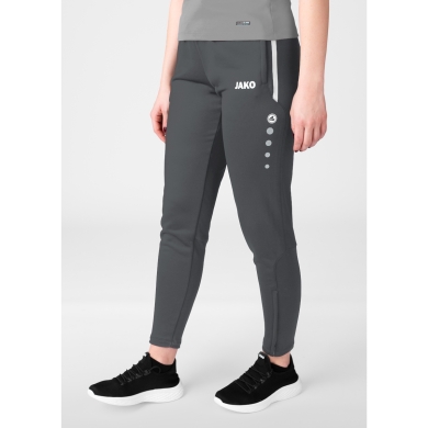 JAKO Trainingshose Pant Allround (Polyester-Terry, hoher Tragekomfort) lang anthrazitgrau Damen