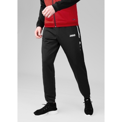 JAKO Trainingshose Allround (100% Polyester) lang schwarz/weiss Herren