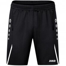 JAKO Trainingshose (Short) Challenge - Double-Stretch-Knit, Seitentaschen mit Reissverschluss - schwarz/weiss Jungen