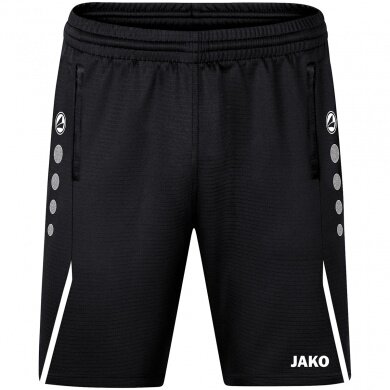 JAKO Trainingshose (Short) Challenge - Double-Stretch-Knit, Seitentaschen mit Reissverschluss - schwarz/weiss Jungen