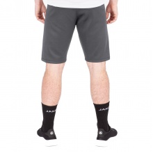 JAKO Trainingshose (Short) Challenge - Double-Stretch-Knit, Seitentaschen mit Reissverschluss - grau/weiss Herren