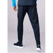 JAKO Trainingshose Pant Allround (Polyester-Terry, hoher Tragekomfort) lang marineblau/gelb Herren