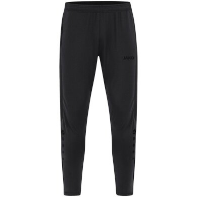 JAKO Trainingshose Power (Stretch-Knit-Polyester, Seitentaschen mit Reißverschluss) lang schwarz Herren