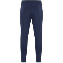 JAKO Trainingshose Power (Stretch-Knit-Polyester, Seitentaschen mit Reißverschluss) lang marineblau Herren