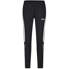 JAKO Trainingshose (Polyesterhose) Power (elastisch, Seitentaschen mit Reißverschluss) lang schwarz/weiss Damen