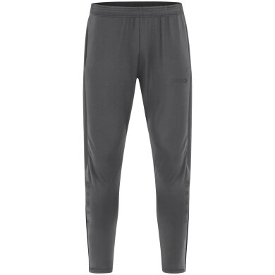 JAKO Trainingshose Power (Stretch-Knit-Polyester, Seitentaschen mit Reißverschluss) lang anthrazitgrau Kinder