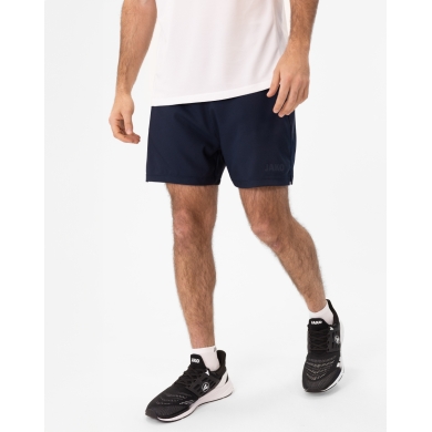 JAKO Trainingshose Power Running Short (Stretch-Micro-Twill) kurz marineblau Herren