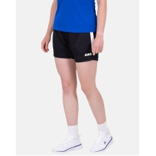 JAKO Trainingshose Short Power (Polyester-Interlock, elastisch, strapazierfähig) kurz schwarz/weiss Damen