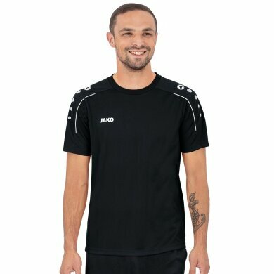 JAKO Sport-Tshirt Classico (100% Polyester-Jacquard) schwarz Herren