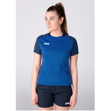 JAKO Sport-Shirt Performance (modern, atmungsaktiv, schnelltrocknend) royalblau/marineblau Damen