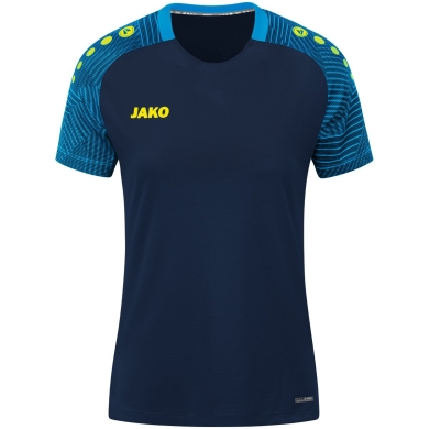 JAKO Sport-Shirt Performance (modern, atmungsaktiv, schnelltrocknend) marineblau/hellblau Damen