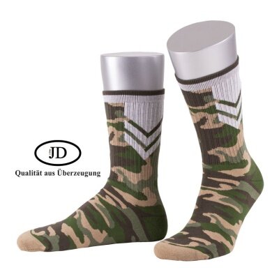 JD Sportsocke Camouflage 2 (Bio-Baumwolle) grün - 1 Paar