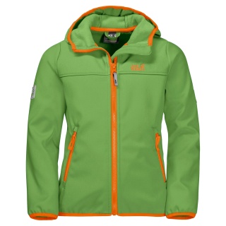 Jack Wolfskin Softshelljacke Fourwinds (wind-& wasserabweisend) grün Kinder