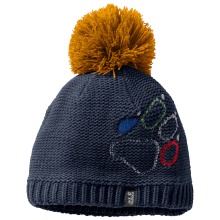 Jack Wolfskin Mütze (Bommel) Paw Knit dunkelblau Kinder