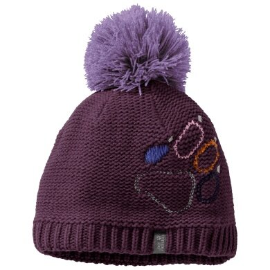 Jack Wolfskin Mütze (Bommel) Paw Knit violett Kinder