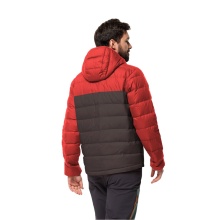 Jack Wolfskin Winter-Daunenjacke Ather Down Hoody (Kapuze, winddicht, wasserabweisend) rot/weinrot Herren