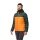 Jack Wolfskin Winter-Daunenjacke Ather Down Hoody (Kapuze, winddicht, wasserabweisend) orange/dunkelgrün Herren