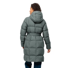 Jack Wolfskin Winter-Daunenmantel Frozen Lake Coat 2024 (winddicht, wasserabweisend, atmungsaktiv) dunkelgrün Damen